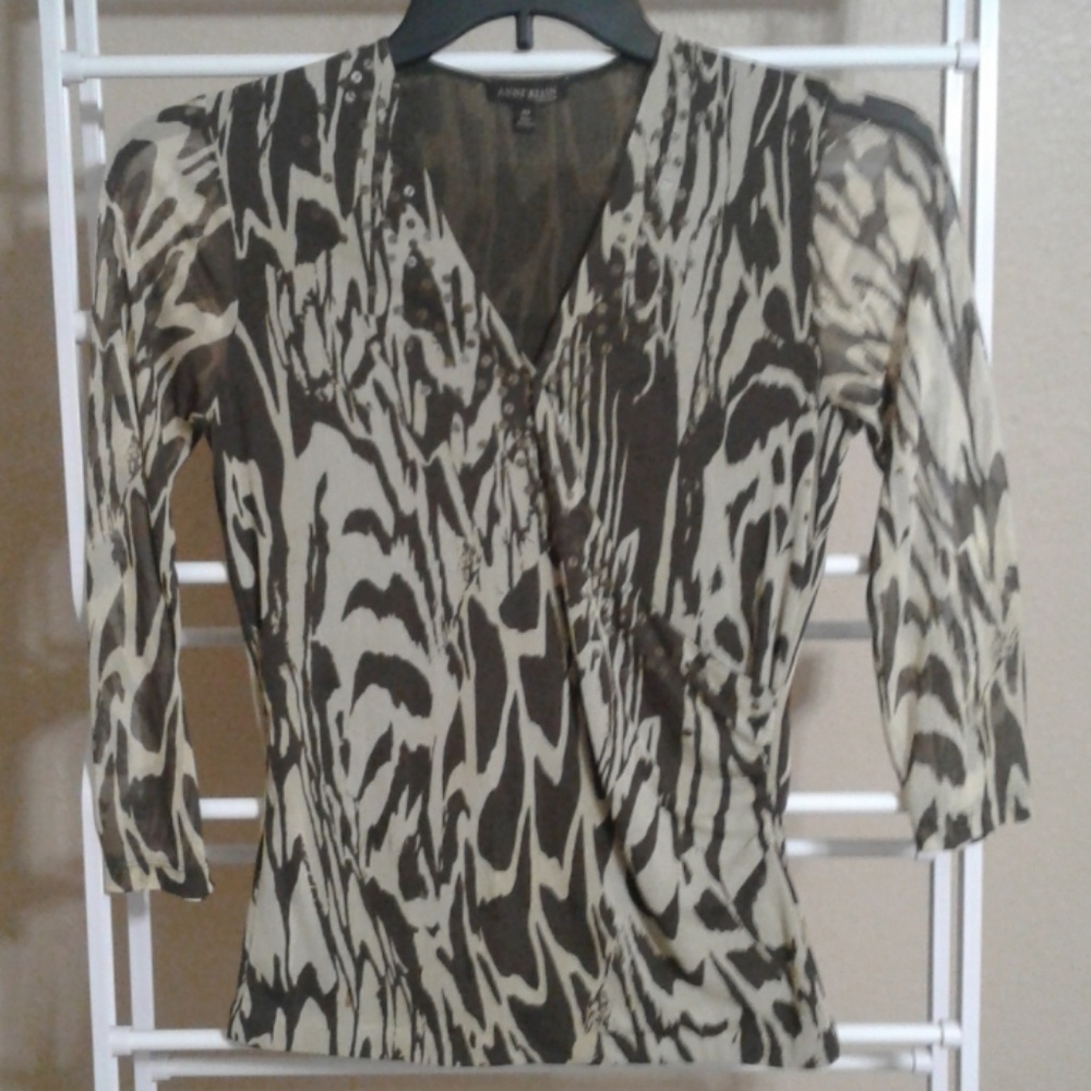 Anne Klein Fabulous Sequin Embellished Top Size PP